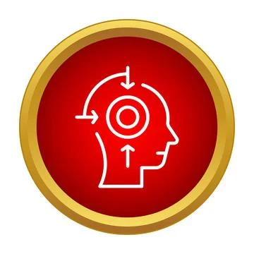 Human head outlining concept of focus and concentration Stock Illustration