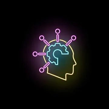Human head processing new ideas creating connections Stock Illustration