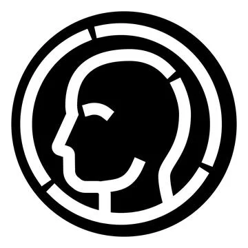 Human head profile in circular maze puzzle Stockillustratie