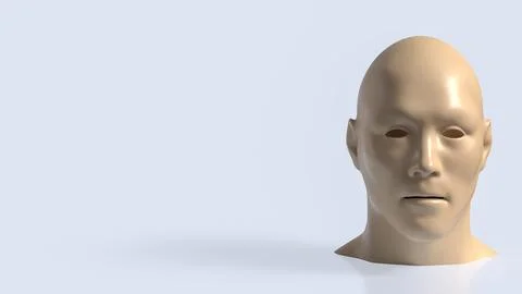 Human Head Profile Thinking Concept 3d render. Stock Illustration