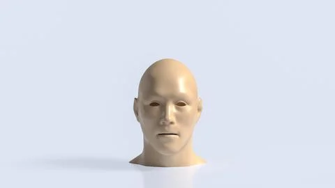 Human Head Profile Thinking Concept 3d render. Stock Illustration