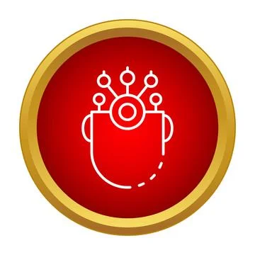 Human head receiving data with connected sensors イラスト素材