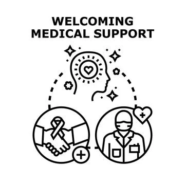Human head receiving medical support and care Stock Illustration