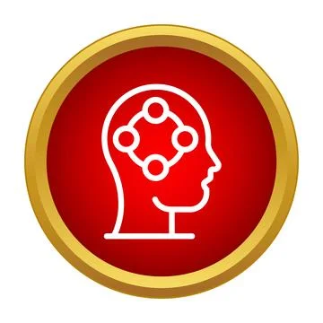 Human head showing connected network diagram in mind Stock Illustration