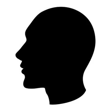 Human head silhouette Stock Illustration