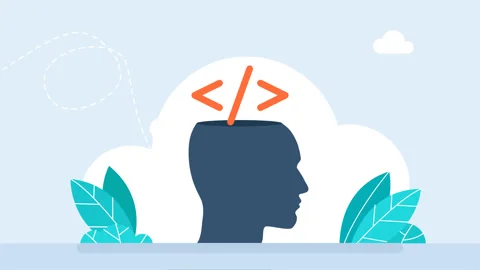 Human head silhouette with programming icon inside. Programming Machine learning Stock Footage 277160181