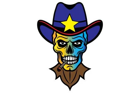 Human head skulls, vector illustration. Stock Illustration