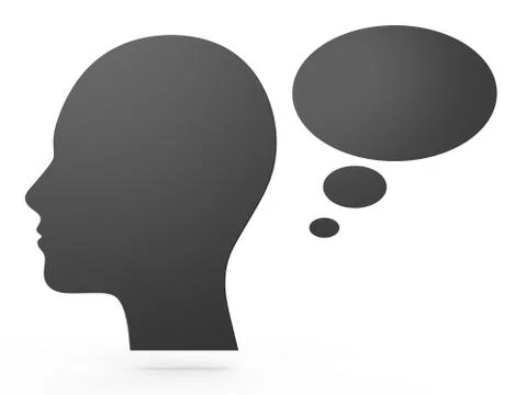 Human head thinking Stock Illustration