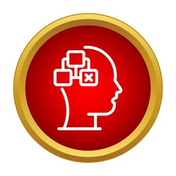 Human head thinking process making complex decisions Stockillustratie