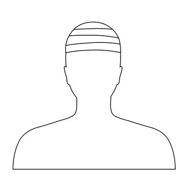 Human head trauma Stock Illustration