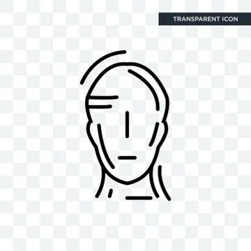 Human Head vector icon isolated on transparent background, Human Head logo de Free Stock Illustration
