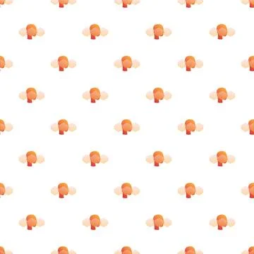 Human heads radiating sound waves seamless pattern Illustrazione stock