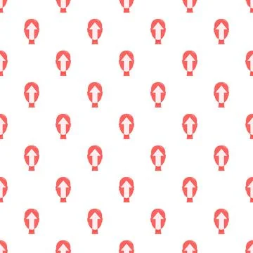 Human heads with upward arrows repeating pattern 스톡 일러스트
