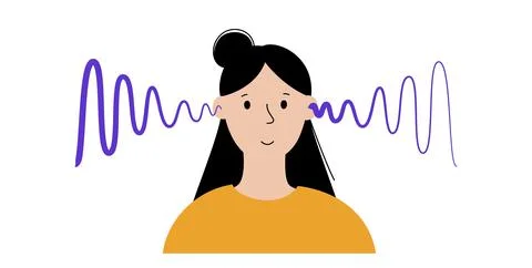 Human hearing icon Illustrazione stock