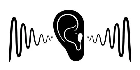 Human hearing icon Stock Illustration