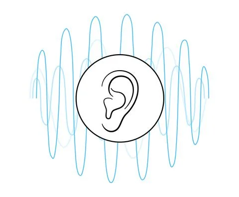Human hearing icon Stock Illustration