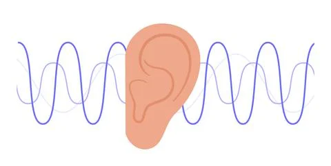 Human hearing icon Stock Illustration