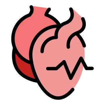 Human heart beat icon vector flat イラスト素材