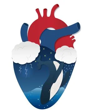 Human heart concept illustration Stock Illustration