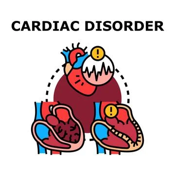 Human heart experiencing a common cardiac disorder concept Stock Illustration