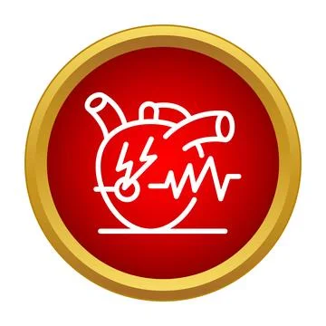 Human heart experiencing a heart attack with an ecg Stock Illustration