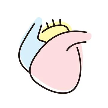 Human heart flat icon, vector illustration Stock Illustration