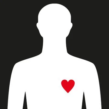 Human with heart Stock Illustration