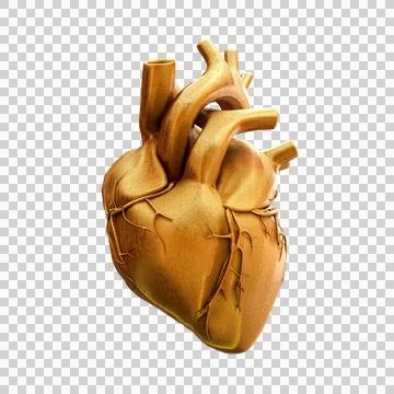 Human heart isolated on transparent background Stock Illustration