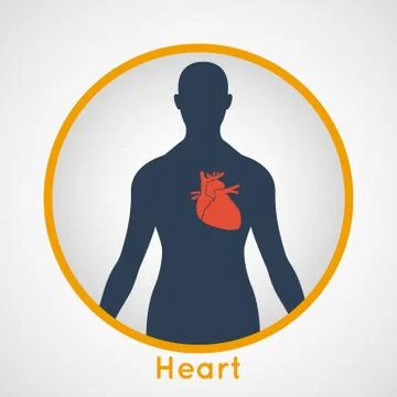 Human heart logo vector Stock Illustration