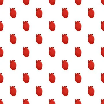 Human heart organ repeating pattern for medical biology background Stockillustratie