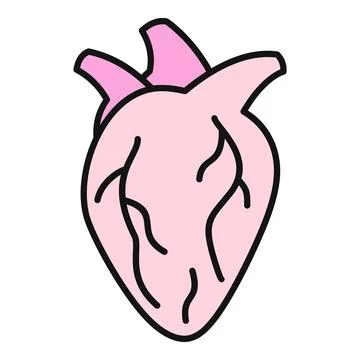 Human heart organ vector icon for health concepts Stock Illustration