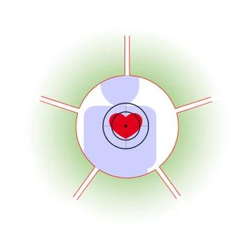 The human heart at risk 库存插图