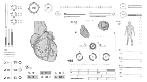Human heart scan. Stock Footage 118877281