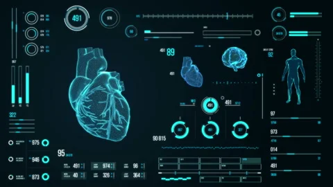Human heart scan. Stock Footage 118877359
