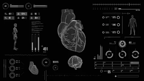 Human heart scan. Stock Footage 118877385