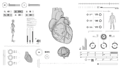Human heart scan. Stock Footage 118877430