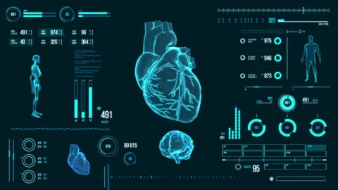 Human heart scan. Stock Footage 118877483