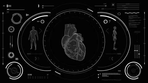 Human heart scan. 스톡 동영상 118879300