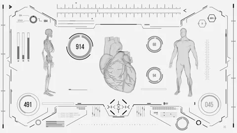 Human heart scan. Stock Footage 118879703