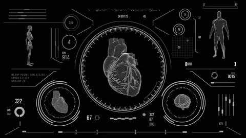 Human heart scan. Stock Footage 118879923