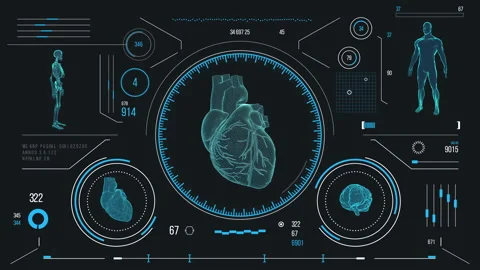 Human heart scan. Stock Footage 118880197