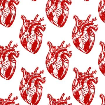 Human hearts pattern Stock Illustration