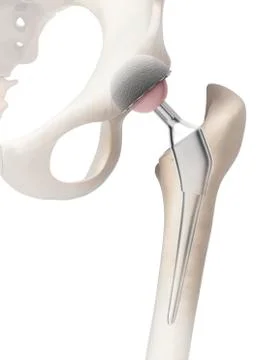 Human hip replacement, artwork Stock Illustration