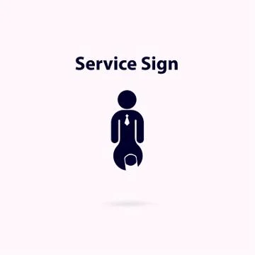 Human icon and wrench vector logo design template. Service tool icon.Maintena Stock Illustration