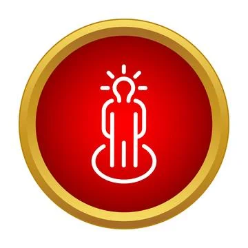 Human icon having new idea finding insight Illustrazione stock