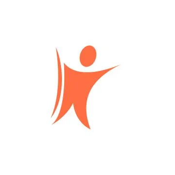Human icon logo design template vector illustration Stock Illustration