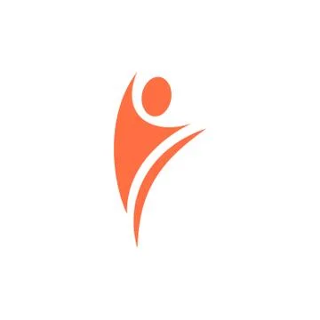Human icon logo design template vector illustration Stock Illustration