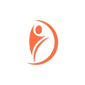 Human icon logo design template vector illustration Stock Illustration