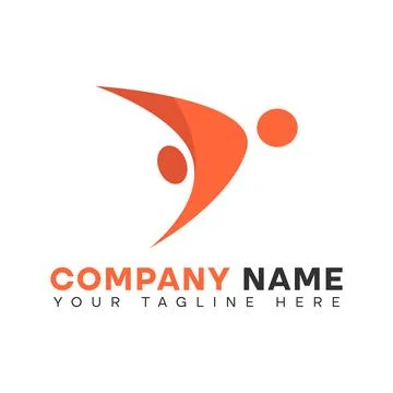 Human icon logo Stock Illustration