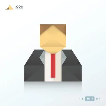 Human icon origami Stock-Illustration